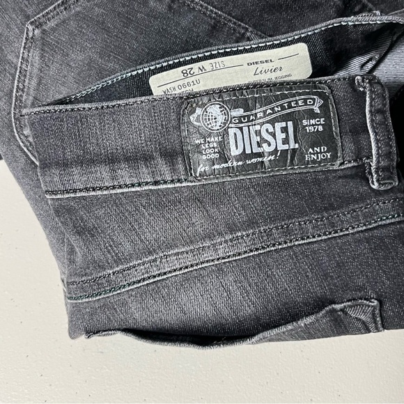 Diesel Livier Super Slim Jegging Distressed Raw Hem - Picture 4 of 8